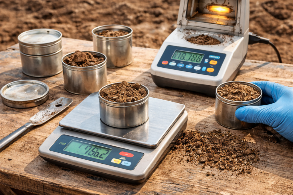 Moisture content testing in Bangalore to analyze soil water content